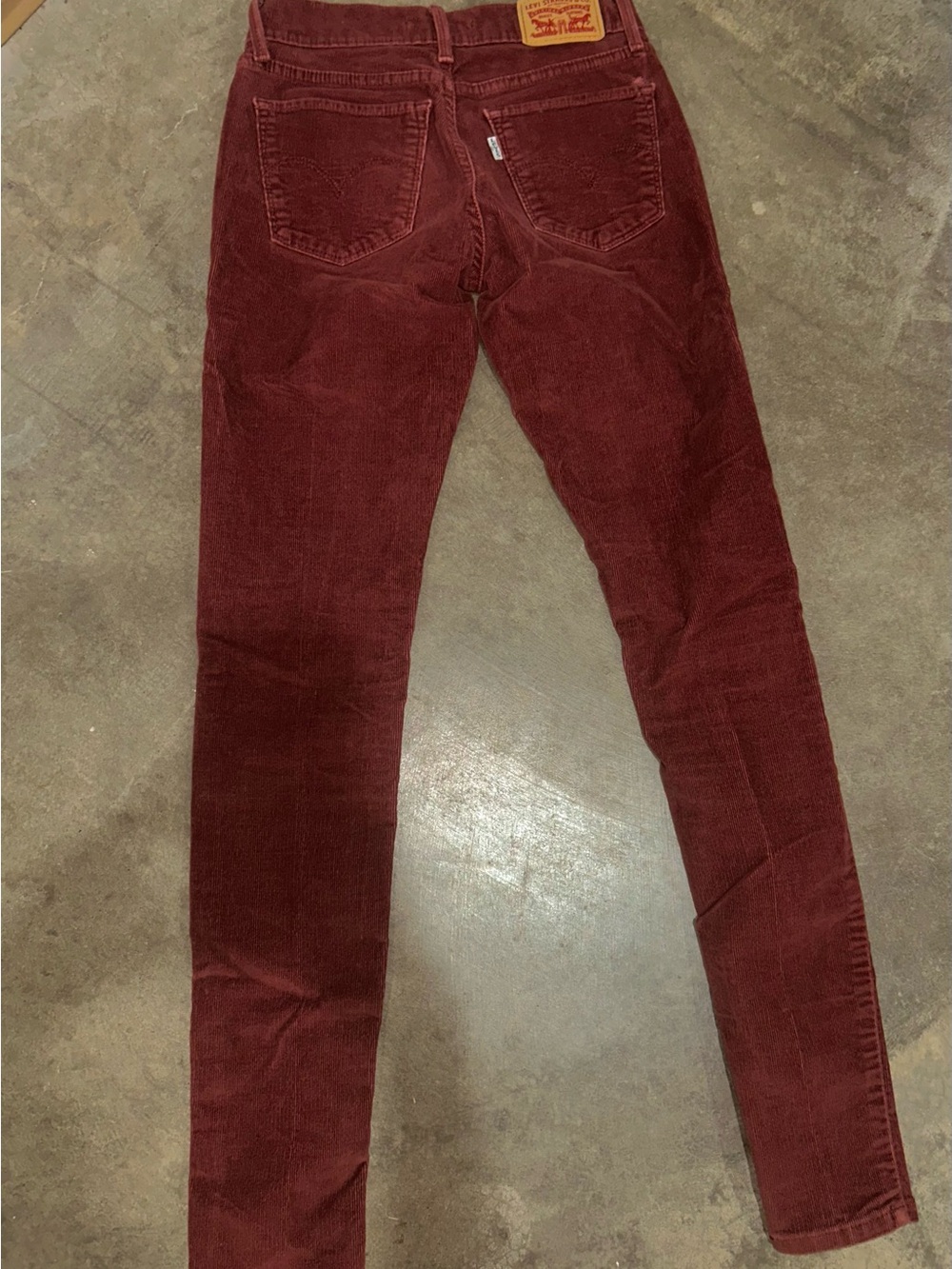 Levi's Women's Deep Burgundy Skinny Corduroy Jeans